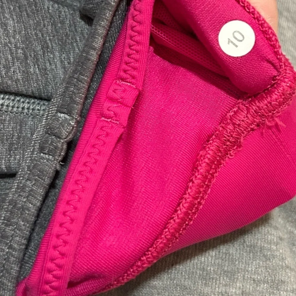 Lululemon Inspiration Tank II Layered Bra Heathered Slate Jeweled Magenta